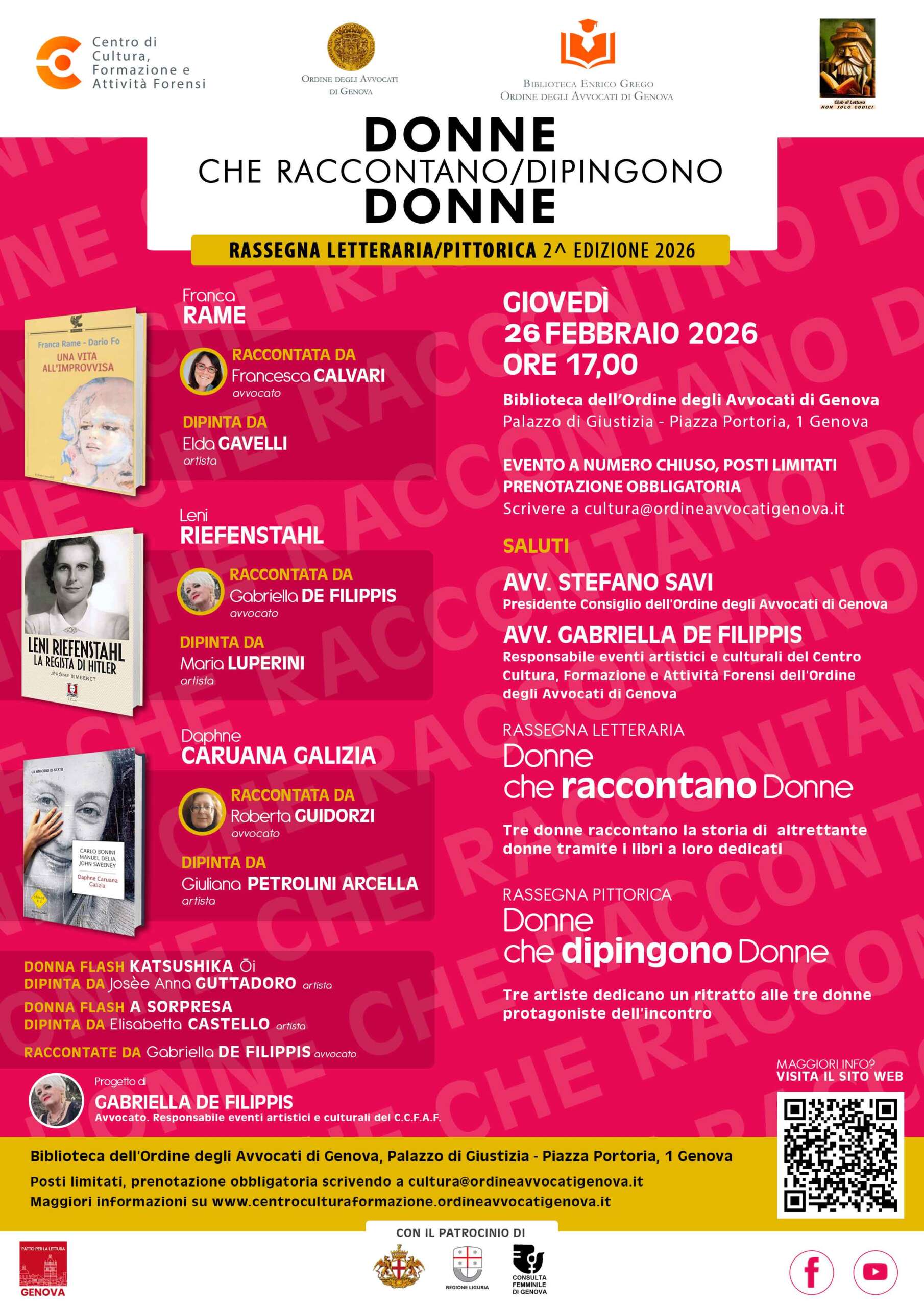 Donne che Raccontano Dipingono Donne - 26 FEBBRAIO