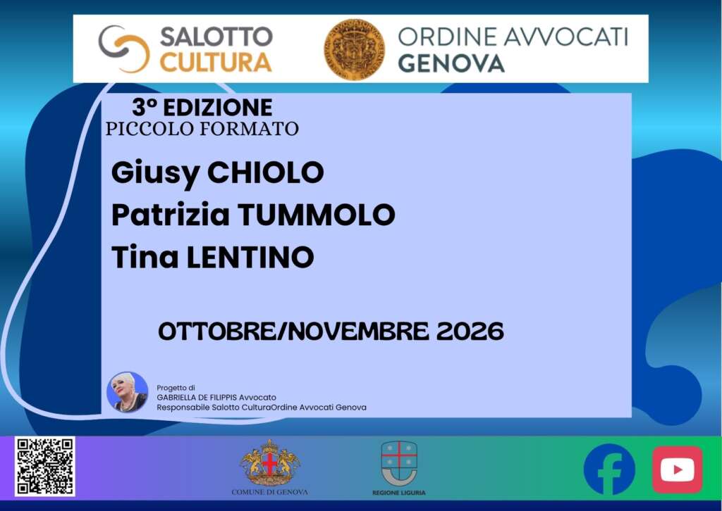 3° edizione OTTOBRE NOVEMBRE Piccolo Formato Ordine Avvocati Genova